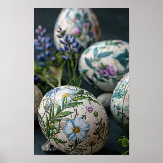植物性イースターの卵が閉まる ポスター (正面)