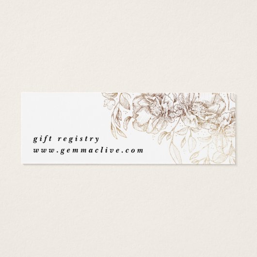 植物性エレガントの結婚ギフト登録原簿