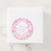 植物性エレガントほこりっぽいピンク色の赤ちゃんシャワー賛成 フェイバータグ (インサイチュ)