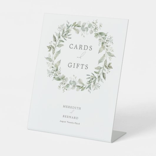 植物性エレガントウエディングカード・ギフト 台座サイン (正面)
