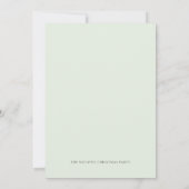 植物性エレガントクリスマスパーティの招待状 招待状 (裏面)