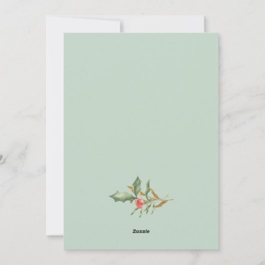 植物性エレガントクリスマスフェスティバルフォトフレーム シーズンカード (裏面)