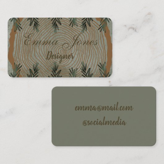 植物性エレガントクリスマス 名刺 (正面/裏面)