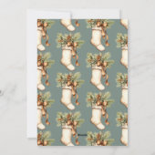 植物性エレガントストッキングノンフォトクリスマス シーズンカード (裏面)