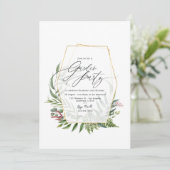 植物性エレガントハーバリウムグリーンリーガーデンパーティー 招待状 (スタンド正面)