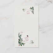 植物性エレガントピンク花情報エンクロス エンクロージャーカード (裏面)