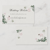 植物性エレガントピンク花情報エンクロス エンクロージャーカード (正面/裏面)