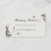 植物性エレガントピンク花情報エンクロス エンクロージャーカード (正面)