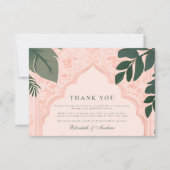 植物性エレガントフローライ結婚スラーム サンキューカード (正面)