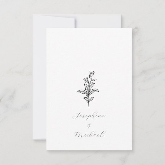 植物性エレガントフローラ披露宴エンクロージャカード 招待状 (裏面)