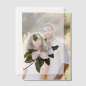 植物性エレガントマグノリアの表紙 ベラム紙招待状 (オフセット (カップル))