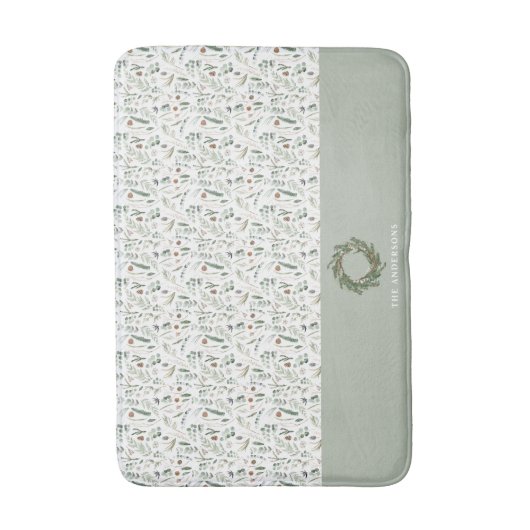 植物性エレガントモダン家族贈与用の装飾品 バスマット (正面縦)