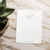 植物性エレガントモノグラパーソナライズされたム文具 ノートカード