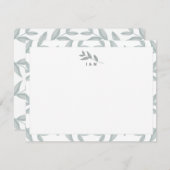 植物性エレガントモノグラパーソナライズされたム文房具 ノートカード (正面/裏面)