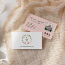 植物性エレガントモノグラムクレストピンクグリーン写真