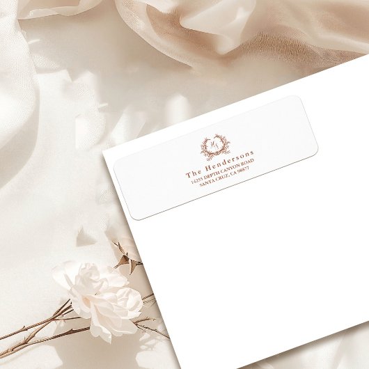 植物性エレガントモノグラムクレスト ラベル