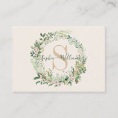 植物性エレガントモノグラム名刺付き 名刺 (正面)