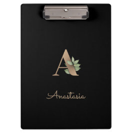 植物性エレガントモノグラム文字A クリップボード