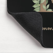 植物性エレガントモノグラム文字E マウスパッド (コーナー)