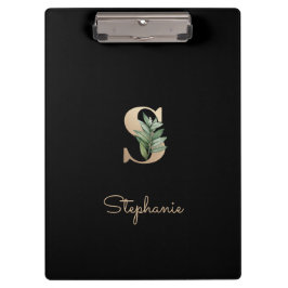 植物性エレガントモノグラム文字S クリップボード