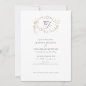 植物性エレガントモノグラム書結婚道 招待状 (正面)
