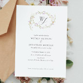 植物性エレガントモノグラム書結婚道 招待状