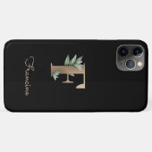 植物性エレガントモノグラム金ゴールド文字F Case-Mate iPhoneケース (裏面(横))