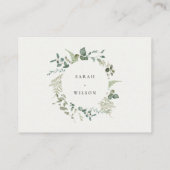 植物性エレガントユーカリ結婚の願い井戸 エンクロージャーカード (裏面)