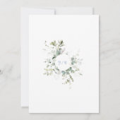 植物性エレガントユーカリ青紫陽花 招待状 (裏面)