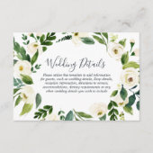 植物性エレガントリース庭園の結婚式詳細 エンクロージャーカード (正面)