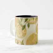 植物性エレガントレモンの緑 ツートーンマグカップ (正面左)