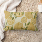 植物性エレガントレモンの緑 ランバークッション (ブランケット)