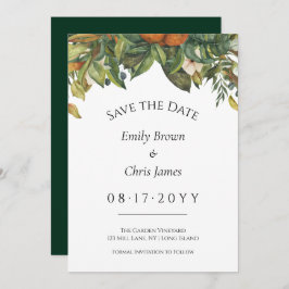 植物性エレガント柑橘系結婚植物 セーブザデート