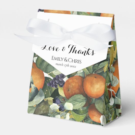 植物性エレガント柑橘系結婚植物 フェイバーボックス (正面サイド)