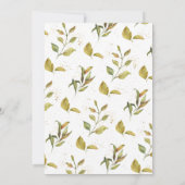 植物性エレガント柑橘系結婚植物 招待状 (裏面)