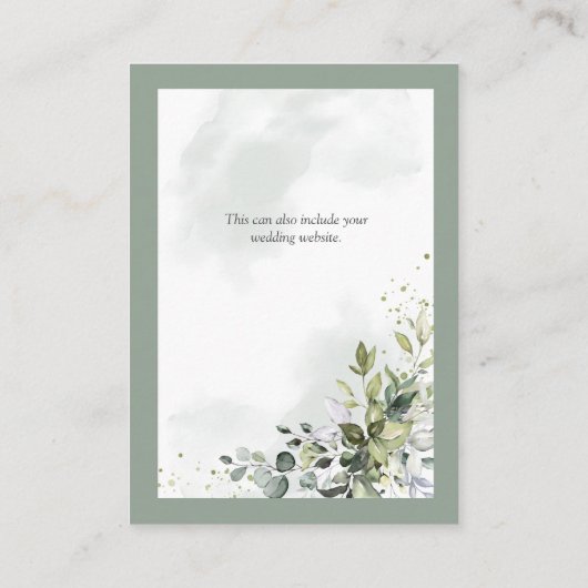 植物性エレガント植物フローラ結婚詳細 エンクロージャーカード (裏面)