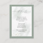 植物性エレガント植物フローラ結婚詳細 エンクロージャーカード (正面)