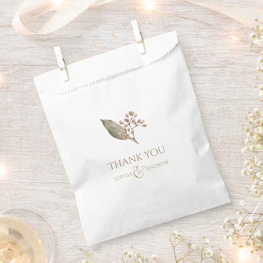 植物性エレガント緑のヴィンテージ素朴結婚性 フェイバーバッグ (クリップ留めされた状態)