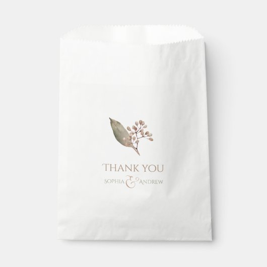 植物性エレガント緑のヴィンテージ素朴結婚性 フェイバーバッグ (正面)