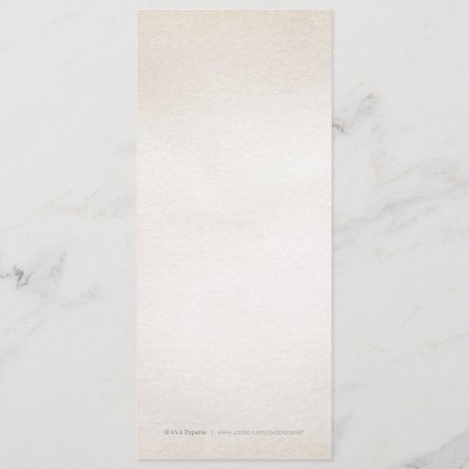 植物性エレガント緑のヴィンテージ素朴結婚性 メニュー (裏面)