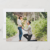 植物性エレガント緑の結婚写真 セーブザデート (裏面)