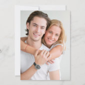 植物性エレガント緑フローラ水彩写真 招待状 (裏面)