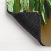 植物性エレガント緑色の草離れ草のセージ マウスパッド (コーナー)