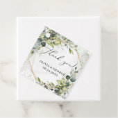 植物性エレガント緑色ユーカリ金ゴールド幾何学 フェイバータグ (インサイチュ)