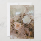 植物性エレガント花束バラフローラ結婚ズInvi 招待状 (裏面)