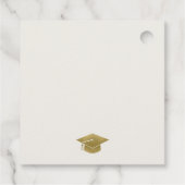 植物性エレガント葉状リース金ゴールド卒業 フェイバータグ (裏面)