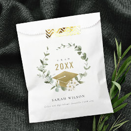 植物性エレガント葉状リース金ゴールド卒業 フェイバーバッグ