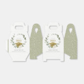 植物性エレガント葉状リース金ゴールド卒業 フェイバーボックス (折り畳みなし)