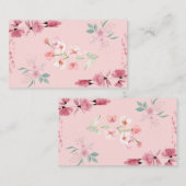 「植物性エレガント開花：継ぎ目のない花柄 名刺 (正面/裏面)