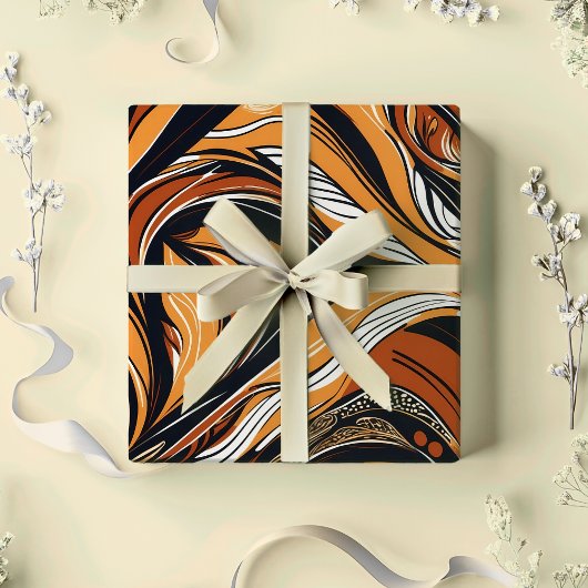 植物性エレガント離れボスの退職ギフト ラッピングペーパー